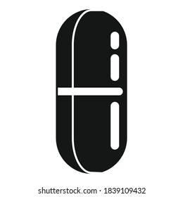 Refill capsule icon. Simple illustration of refill capsule vector icon for web design isolated on white background