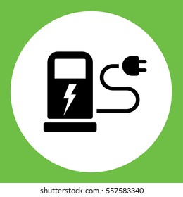 refill ecology bio electric simple icon in circle