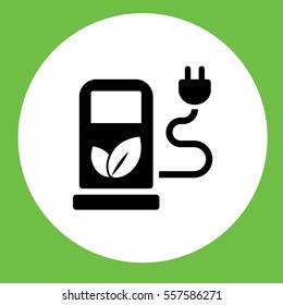 refill ecology bio electric simple icon in circle