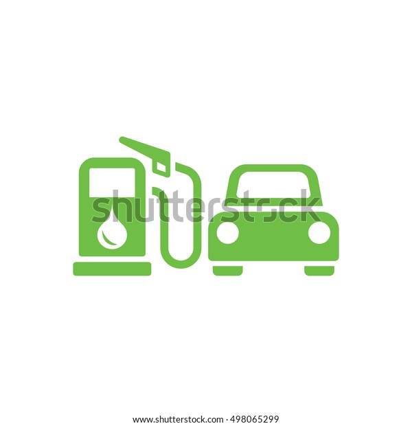 refill electric car automobile eco automobile\
green simple icon on white\
background