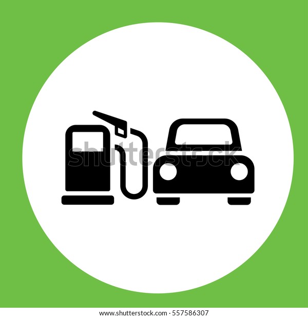 refill electric car automobile eco automobile icon\
simple black in white\
circle