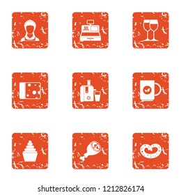Refill icons set. Grunge set of 9 refill vector icons for web isolated on white background