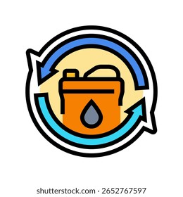 ícone de cor do indicador de reabastecimento vetor. sinal indicador de reabastecimento. ilustração de símbolo isolado