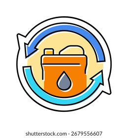 ícone de cor do indicador de reabastecimento vetor. sinal indicador de reabastecimento. ilustração de símbolo isolado