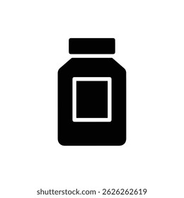 Ícone do contêiner do cartucho de tinta de reabastecimento - Mínimo de preenchimento preto