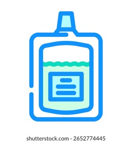refill pouch liquid soap color icon vector. refill pouch liquid soap sign. isolated symbol illustration