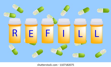 Refill prescription concept.