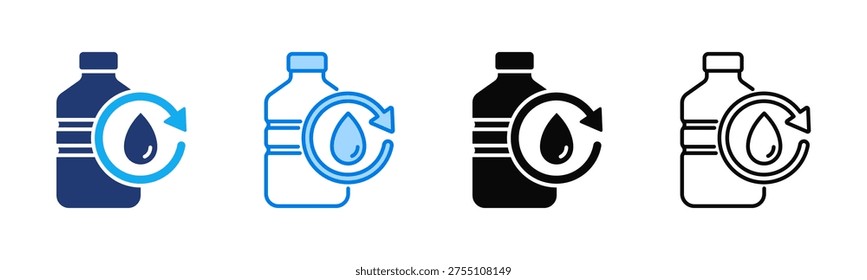 Refill Station icon sheet multiple style collection
