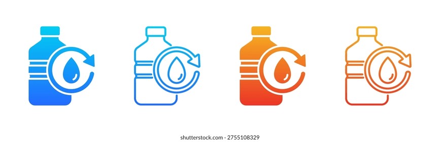 Refill Station icon sheet multiple style collection