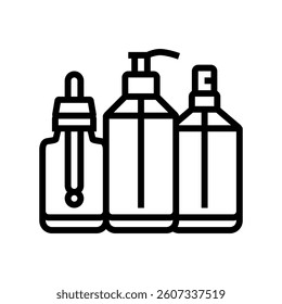 refillable cosmetic bottle sustainable beauty line icon vector. refillable cosmetic bottle sustainable beauty sign. isolated contour symbol black illustration