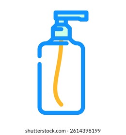 refillable cosmetic bottle sustainable beauty color icon vector. refillable cosmetic bottle sustainable beauty sign. isolated symbol illustration