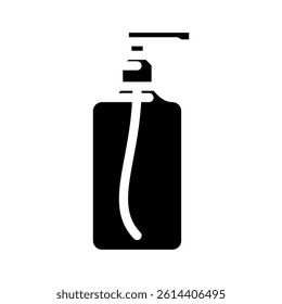 refillable cosmetic bottle sustainable beauty glyph icon vector. refillable cosmetic bottle sustainable beauty sign. isolated symbol illustration