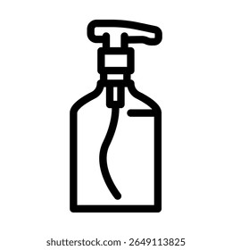 refillable soap bottle line icon vector. refillable soap bottle sign. isolated contour symbol black illustration