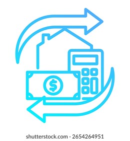 Refinance Icon Element For Design