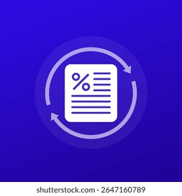 refinance icon, reduce interest rate