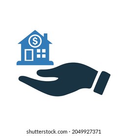 Refinance, mortgage, debt icon. Simple vector design.