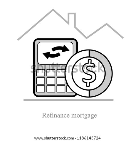 refinance mortgage down payment annuity effective stock vector