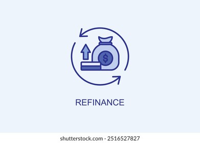 Ícone De Vetor De Refinanciamento Ou Ilustração De Logotipo