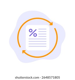 refinance vector icon, lower interest rate