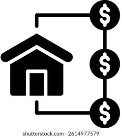 Refinancing Icon Glyph Vector Illustration