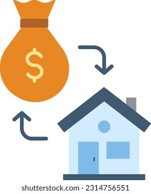 Refinancing icon vector image. Suitable for mobile application web application and print media.