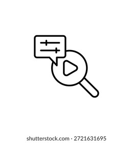 Refine Video Insight Analysis Settings Outline Icon