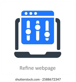 Refine Webpage and optimize icon concept