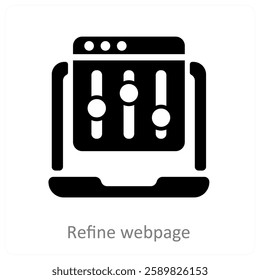 Refine Webpage and optimize icon concept