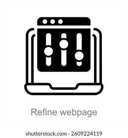 Refine Webpage and optimize icon concept