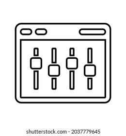 Refine, webpage outline icon. Line art vector.