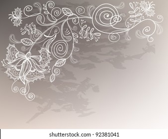 Refine wedding background with lace decorative white flower.