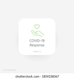 Präparierte COVID-19-Vorlage für medizinische Funktionen und Informationen für Benutzeroberflächen/UX-Design.
Corona Virus Sicherheitsmaßnahmen und Vorsichtswarnzeichen.
vollwertige Vektorgrafik.
