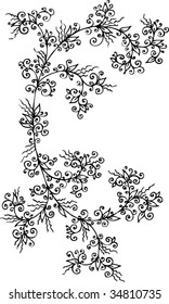 Refined Floral vignette. Eau-forte CCXCI.