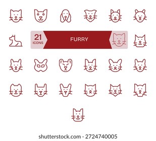 Die verfeinerte Geometrie definiert diese 25 Symbole für regelmäßige Linien für Furry, die für die Lesbarkeit entwickelt wurden.