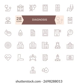 Die verfeinerte Geometrie definiert diese 32 Dünnlinien-Symbole für die Diagnose, die auf Lesbarkeit ausgelegt sind.