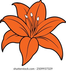 Raffinierte Lilly Flower Vektorgrafik
