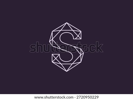 A refined line logo combining the letter S with gemstone facets, expressing luxury, clarity, and premium brand identity through clean geometry
