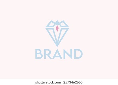 A refined logo featuring a diamond-shaped ruby, symbolizing luxury, elegance, and timeless beauty. Perfect for jewelry brands, high-end fashion, or premium lifestyle businesses.