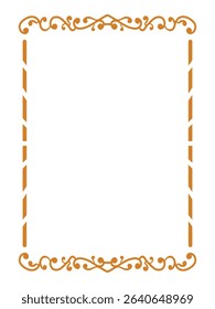 Refined Minimalist Ornamental Frame Decorative Vector