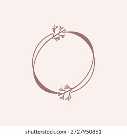 A refined, neo-minimalist design featuring two overlapping, hand-sketched organic circles in earthy terracotta tones. This versatile mark balances "emotional clarity" with human-centered imperfection, making it ideal for wellness, lifestyle, or boutique brands seeking an authentic, digital-first identity.