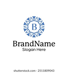 Refined Ornamental Logo Design Template for Upscale Enterprises