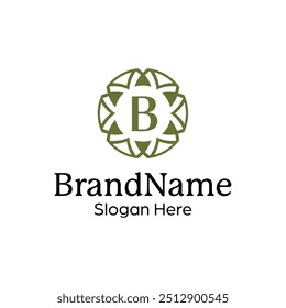 Refined Ornamental Logo Design Template for Upscale Enterprises