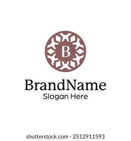 Refined Ornamental Logo Design Template for Upscale Enterprises