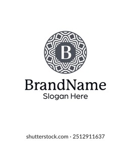 Refined Ornamental Logo Design Template for Upscale Enterprises