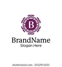 Refined Ornamental Logo Design Template for Upscale Enterprises