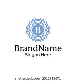 Refined Ornamental Logo Design Template for Upscale Enterprises