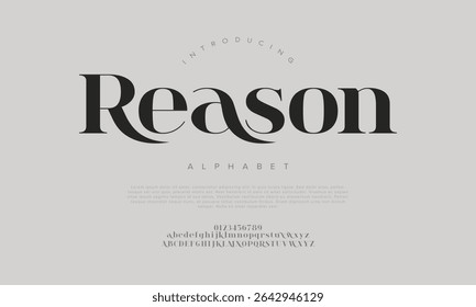 Fonte serif refinada com curvas suaves e estrutura equilibrada, perfeita para títulos, logotipos e uso editorial