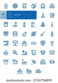 A refined set of 41 Bold Line icons echoing Clean, suitable for light and dark themes.