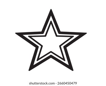 Refined Star Icon Designed with Simple Minimal Vector Style