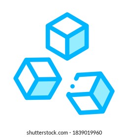 Refined Sugar Icon Vector. Outline Refined Sugar Sign. Isolated Contour Symbol Illustration